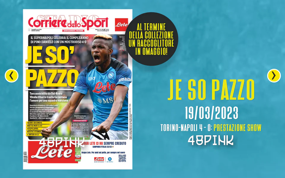 10x Poster + Raccoglitore 3 Scudetto Napoli Campione Corriere dello Sport Calcio - Image 11