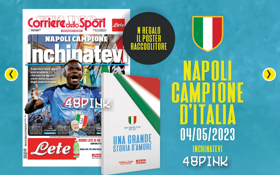 10x Poster + Raccoglitore 3 Scudetto Napoli Campione Corriere dello Sport Calcio - Image 4