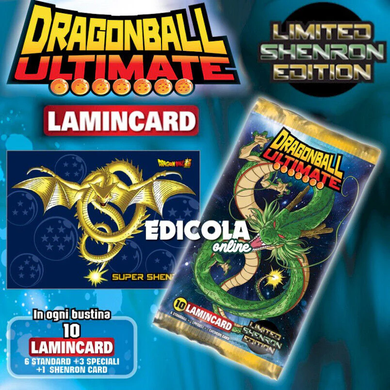 1x Bustine di Card Lamincards Dragon Ball Ultimate Limited Shenron Edition Lotto