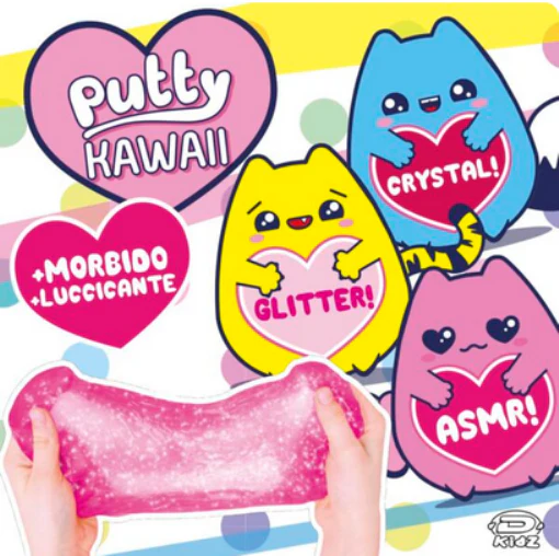1x Personaggio PUTTY HAWAII Pasta Modellabile Gattino con SLIME Glitter Crystal - Image 2