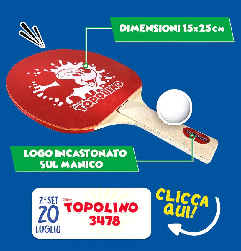 2x Fumetti di TOPOLINO n. 3477 3478 da Collezione con gadget Racchette Ping Pong - Image 5