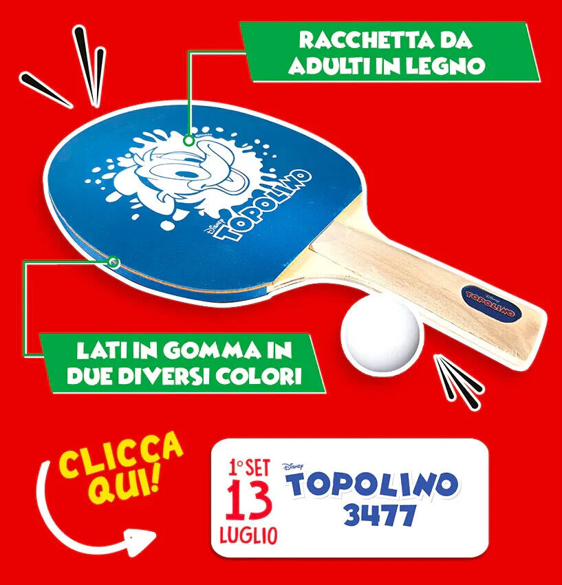 2x Fumetti di TOPOLINO n. 3477 3478 da Collezione con gadget Racchette Ping Pong - Image 6
