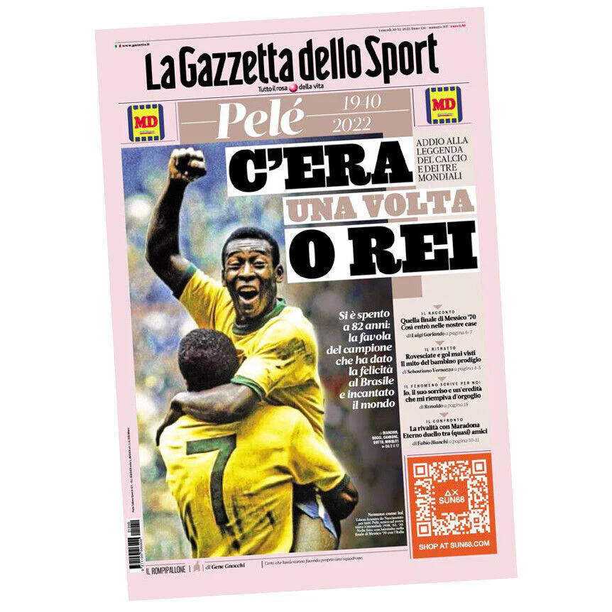 Set 2 Giornali (1x Corriere + 1x Gazzetta dello Sport) del 30.12.2022 MORTE di PELE - Image 3