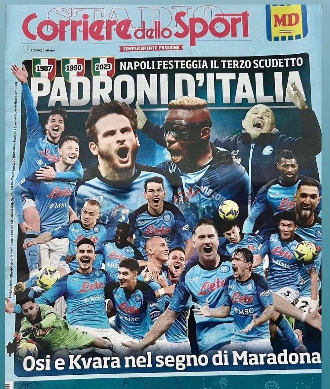3 Giornale Gazzetta Corriere dello Sport + Inserto Terzo Scudetto Calcio Napoli - Image 4