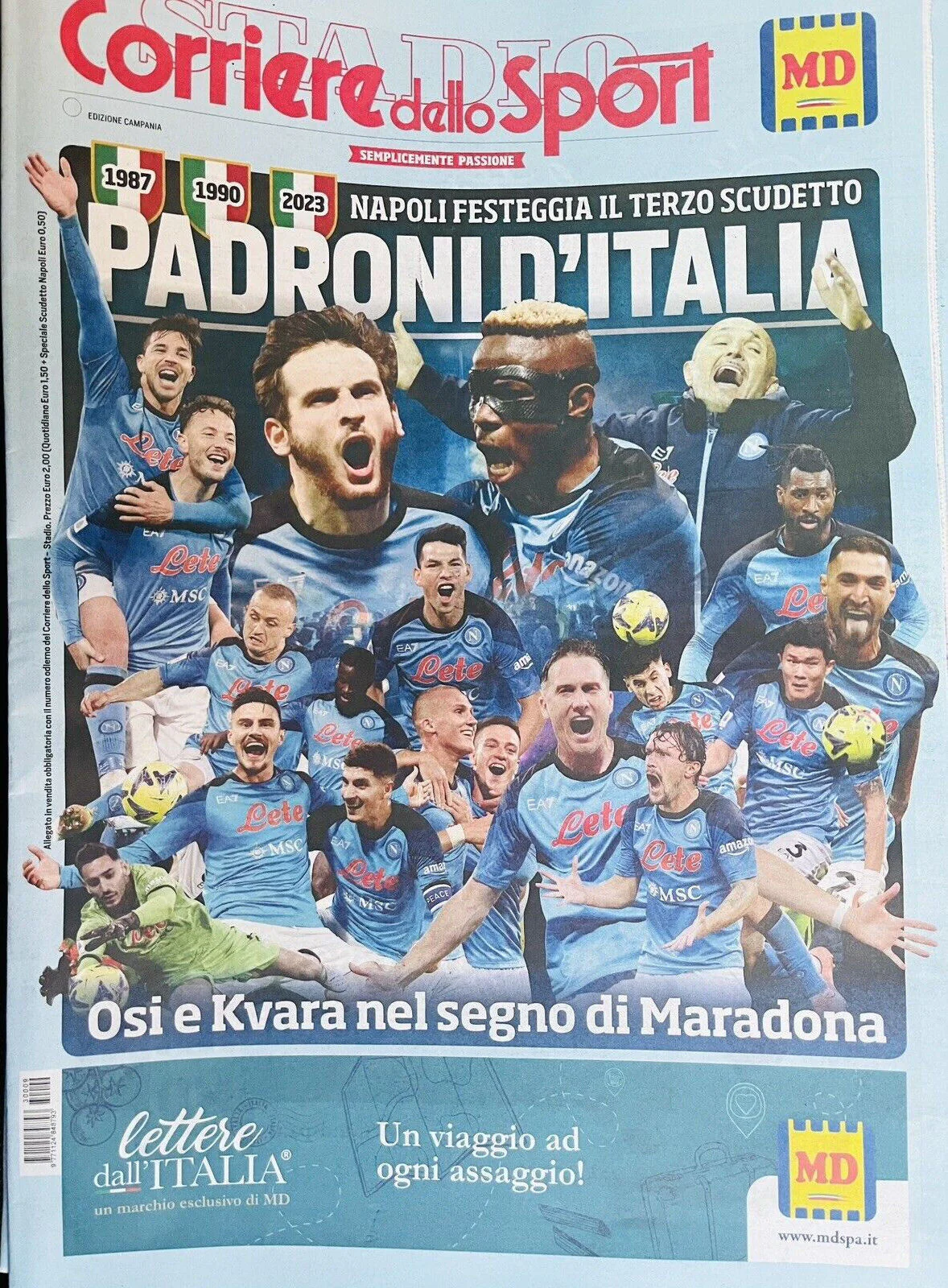3 Giornale Gazzetta Corriere dello Sport + Inserto Terzo Scudetto Calcio Napoli - Image 5