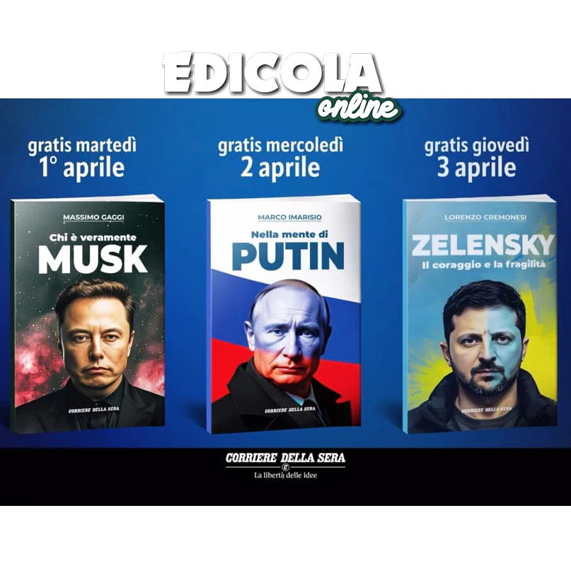 Guida del Corriere della SERA - Elon Musk - Zelensky - Putin - Sinner