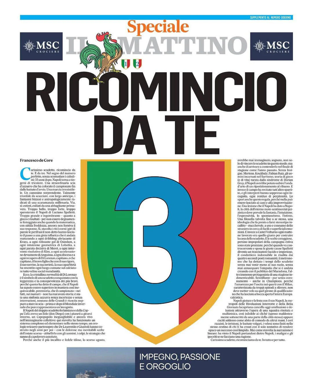 5x Giornale 5 Maggio 2023 SCUDETTO NAPOLI Campione Gazzetta Corriere dello Sport - Image 5
