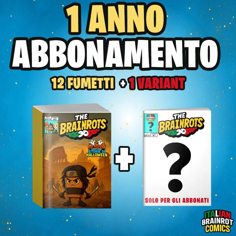 Abbonamento al fumetto THE BRAINROTS - Personaggi Italian Brainrot (un Anno 12 mesi - 13 Volumi) - Image 2