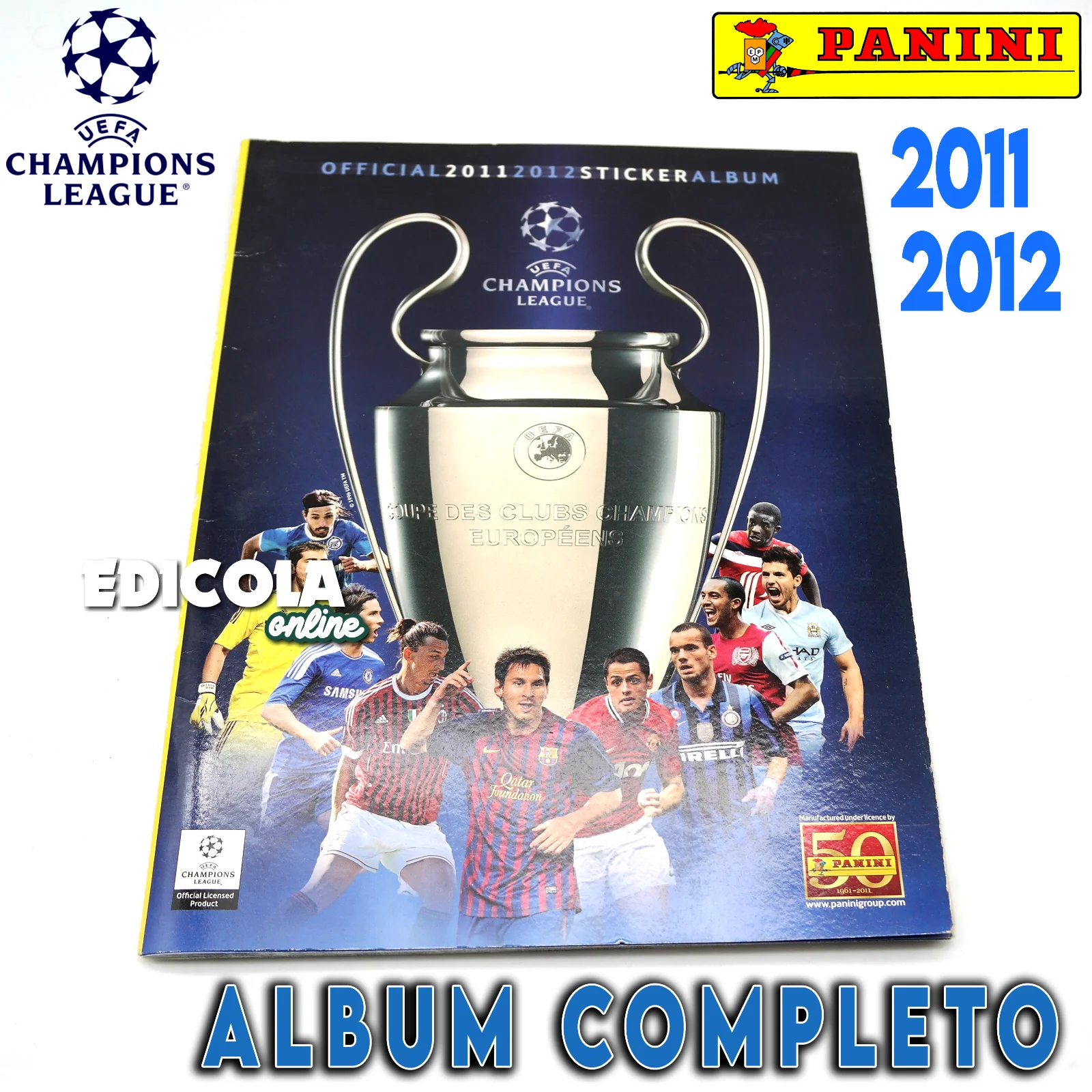 Album Completo di Figurine Calciatori Panini CHAMPIONS LEAGUE 2011-12 Uefa 2012