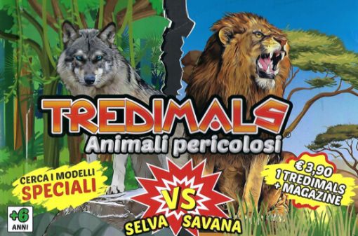 Bustina sorpresa TREDIMALS Animali pericolosi - Selva vs Savana