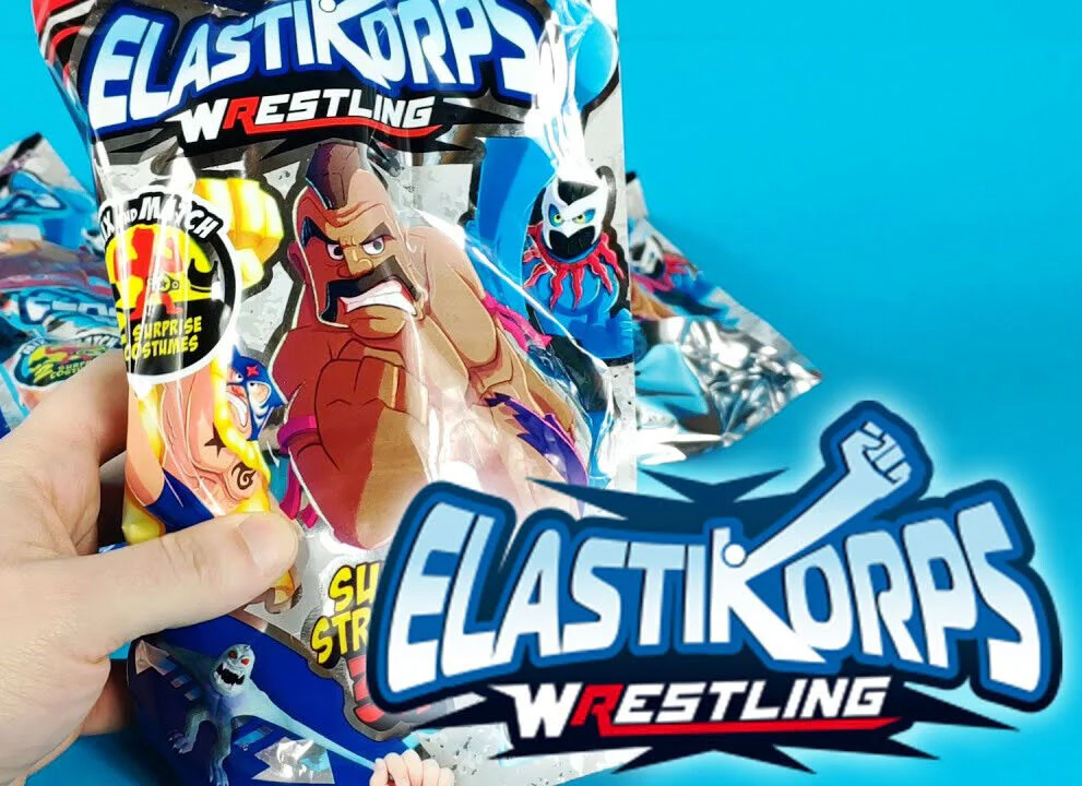 Busta Sorpresa Personaggi ELASTIKORPS Lottatori WRESTLING Cicaboom Allungamostri - Image 5