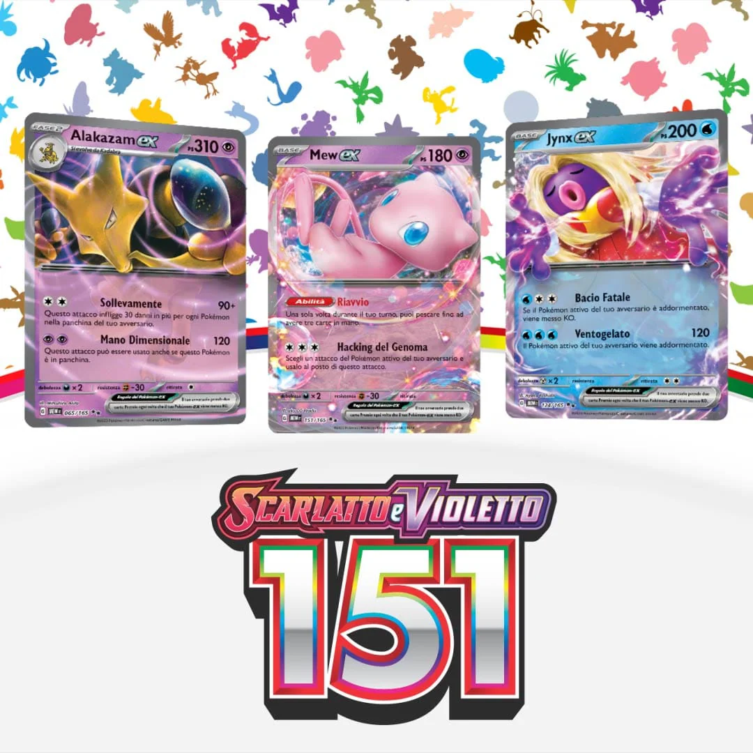Bustine singole Pokémon 151 - ITA Sigillate - 3 Carte da Gioco espansioni in Italiano