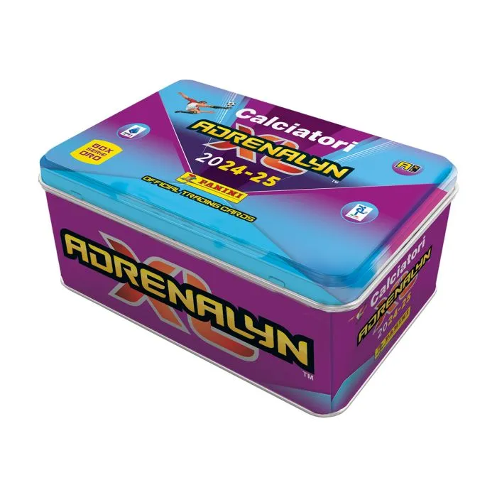 Calciatori Panini Adrenalyn XL 2024-25 Tin Box Serie Oro Panini