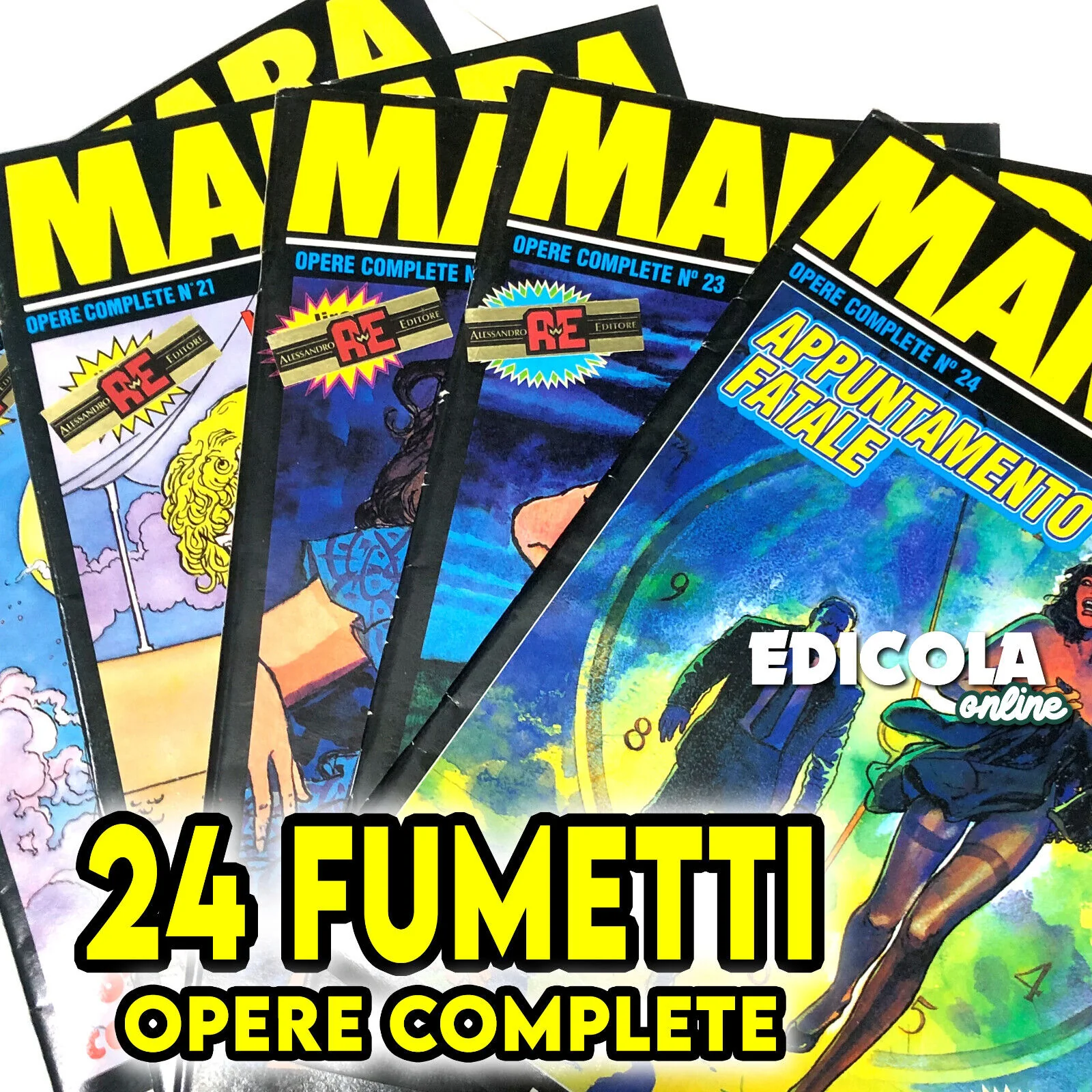 Collezione Completa di 24 fumetti per adulti Milo MANARA le Opere Complete Erotici Lotto