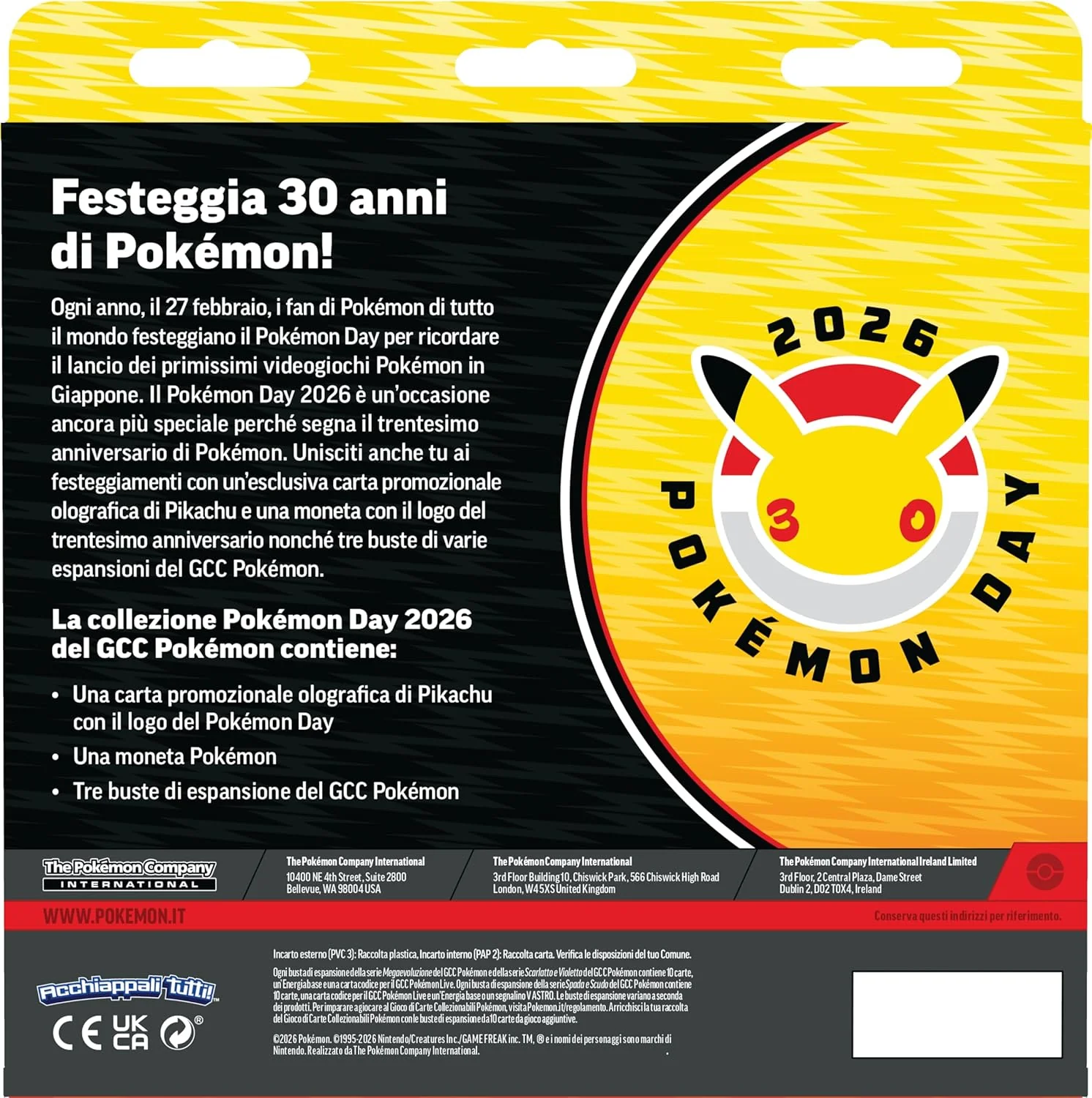 Collezione Pokémon Day 2026 del GCC Pokémon (una carta promozionale olografica, una moneta e tre buste di espansione) - Image 2