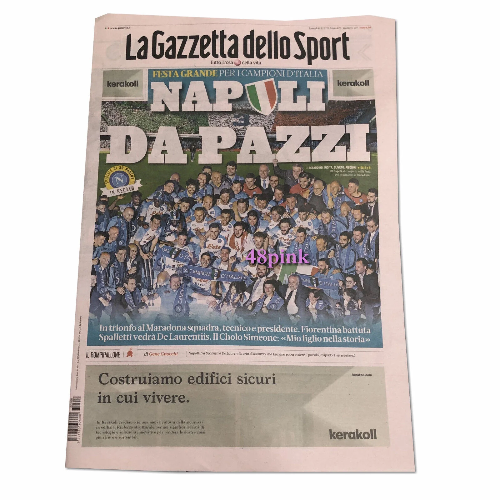 Corriere e Gazzetta dello Sport Napoli Campione Ristampa Scudetto 1987 1990 1989 - Image 6