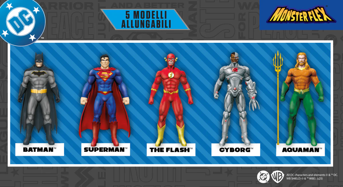Scegli personaggio DC MONSTERFLEX Action Figure allungabili - Image 3