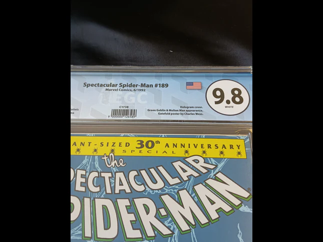 Fumetti Gradati EGC : Spectacular Spider-Man #189 - Hologram Cover Gold - EGC 9.8 - Prima edizione 1992 - Image 4