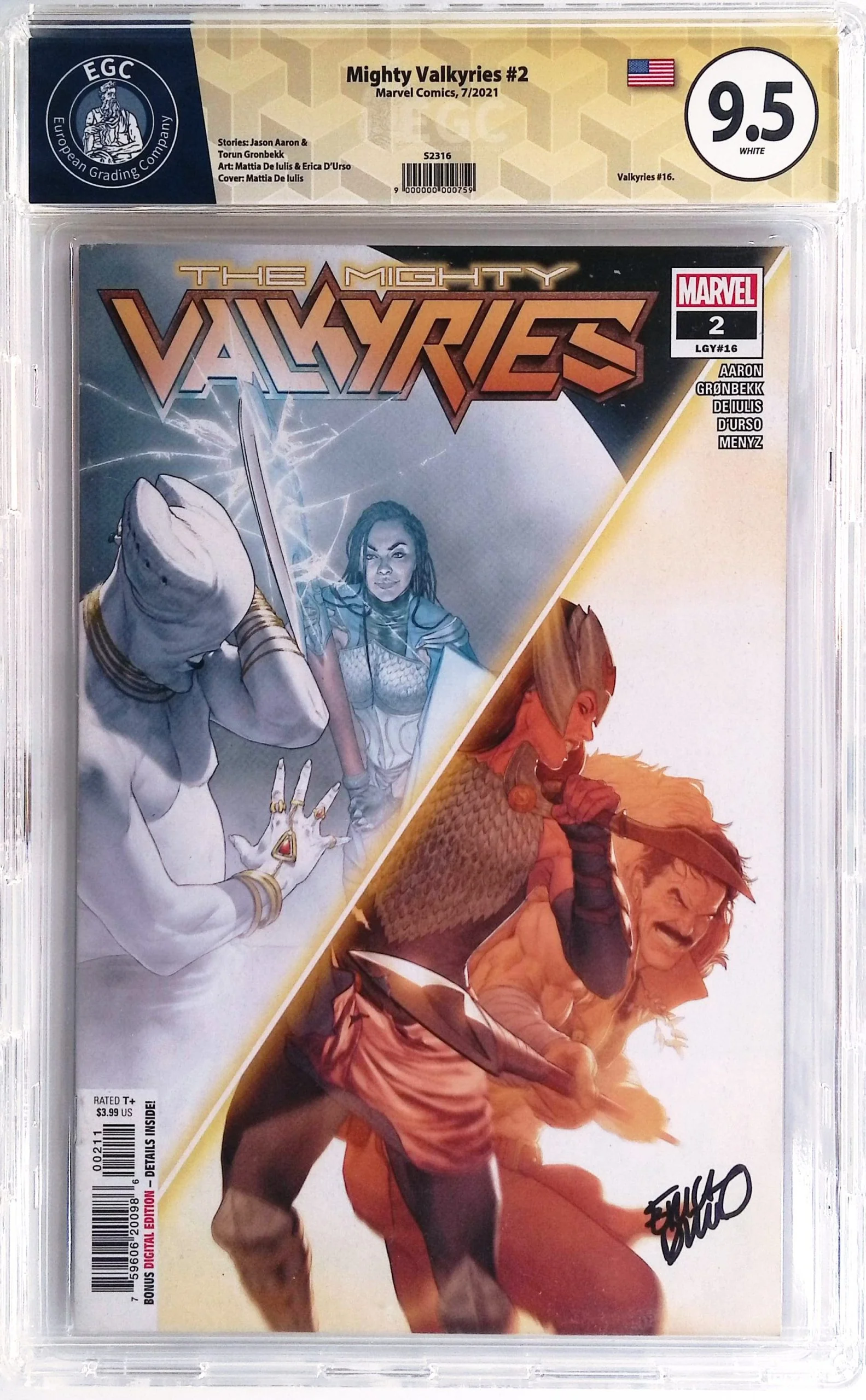 Fumetti Gradati EGC : The Mighty VALKYRYIES #2 - Autografato da Erica D'Urso - EGC 9.5 - Prima edizione 2021 - Image 5