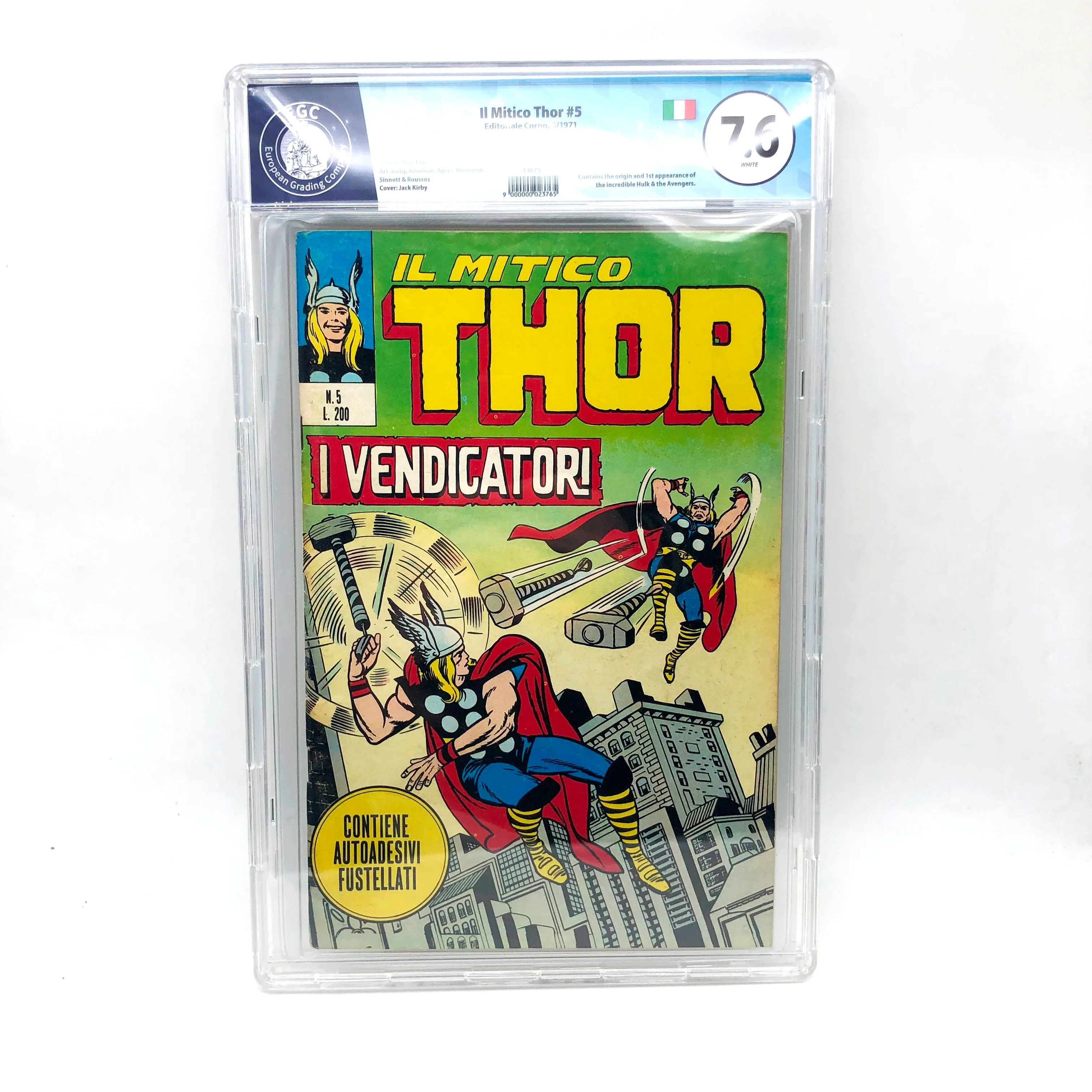 Fumetti Gradati EGC : Il Mitico THOR #5 - I Vendicatori - Editoriale Corno (1971) ORIGNALE !!!