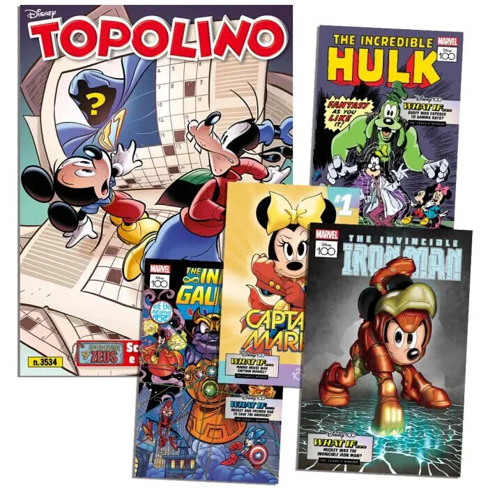 Fumetti TOPOLINO 3534 3535 3536 con gadget 12 Litografie MARVEL 2023 Limited Edition - Image 3