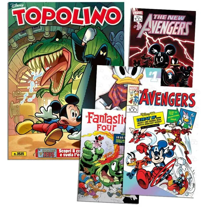 Fumetti TOPOLINO 3534 3535 3536 con gadget 12 Litografie MARVEL 2023 Limited Edition - Image 4