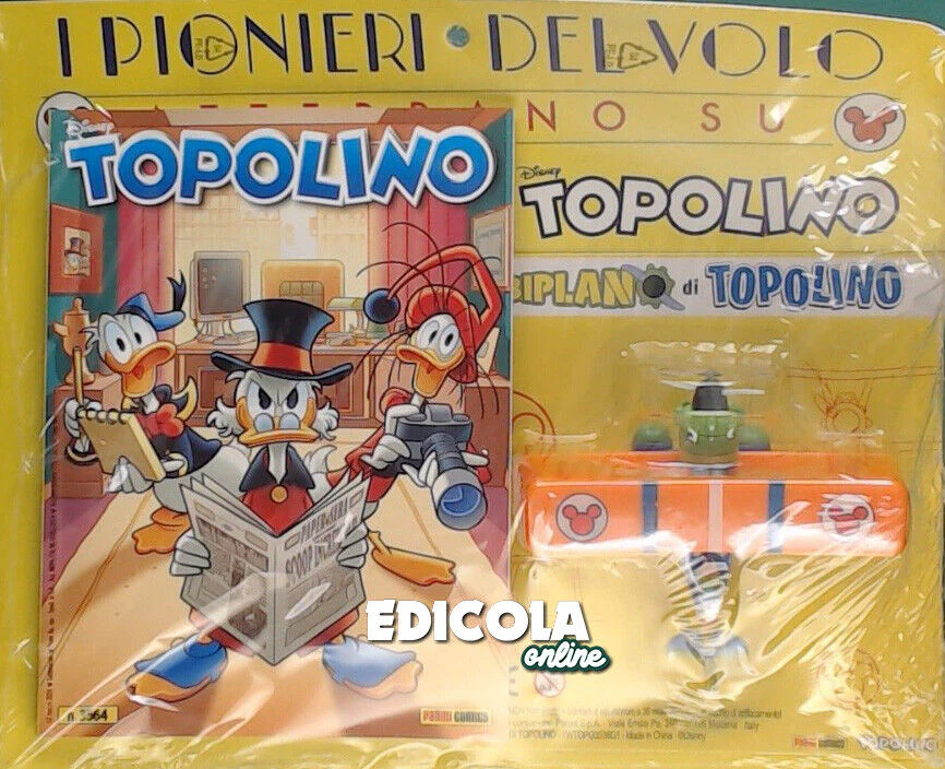 Fumetto di TOPOLINO 3563 3564 Libretto Originale con Gadget Biplano Idrovolante - Image 5