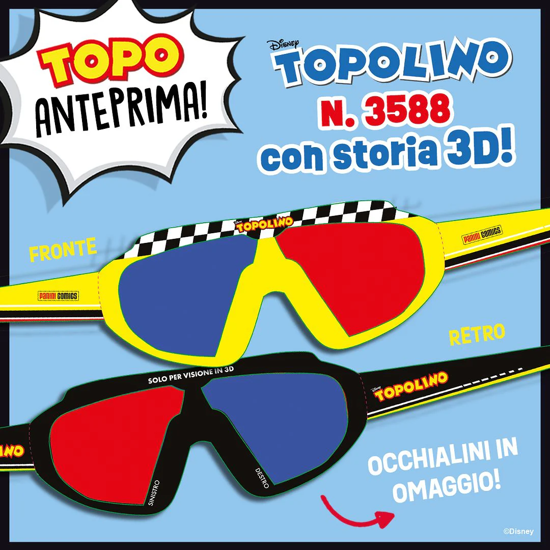 Topolino Speciale libretto n. 3588 con gadget Occhialini 3D Storia da Collezione - Image 2