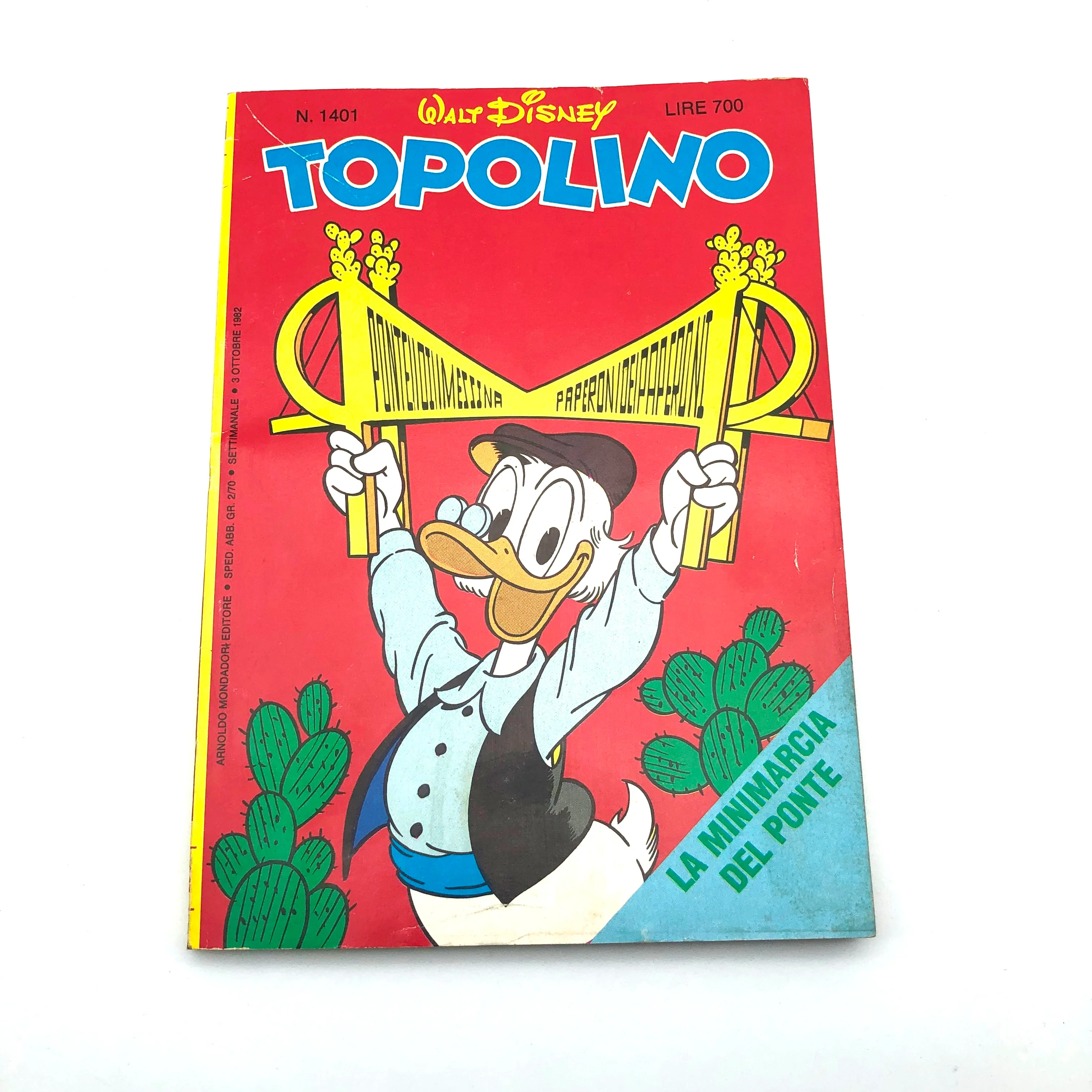 Fumetto di TOPOLINO post Salvini Libretto Usato 1401 Originale Ponte di Messina - Image 4