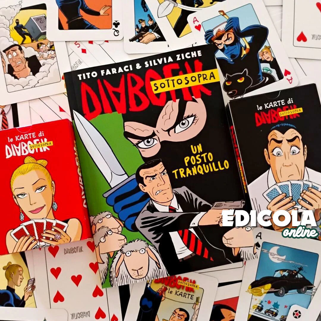 Fumetto DIABOLIK Sottosopra "Un posto Tranquillo" + Gadget Le carte da poker inedite di Silvia Ziche - Karte 2024 - Image 3