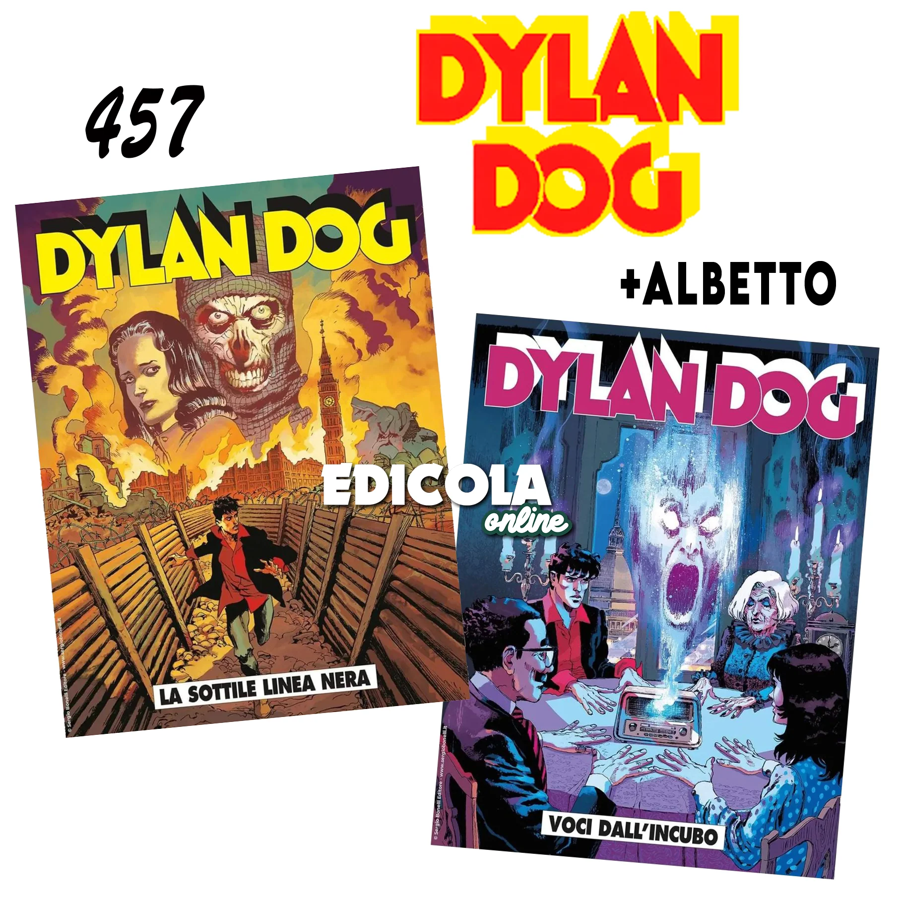 Fumetto Dylan Dog n. 457 + Albetto Voci dall'incubo