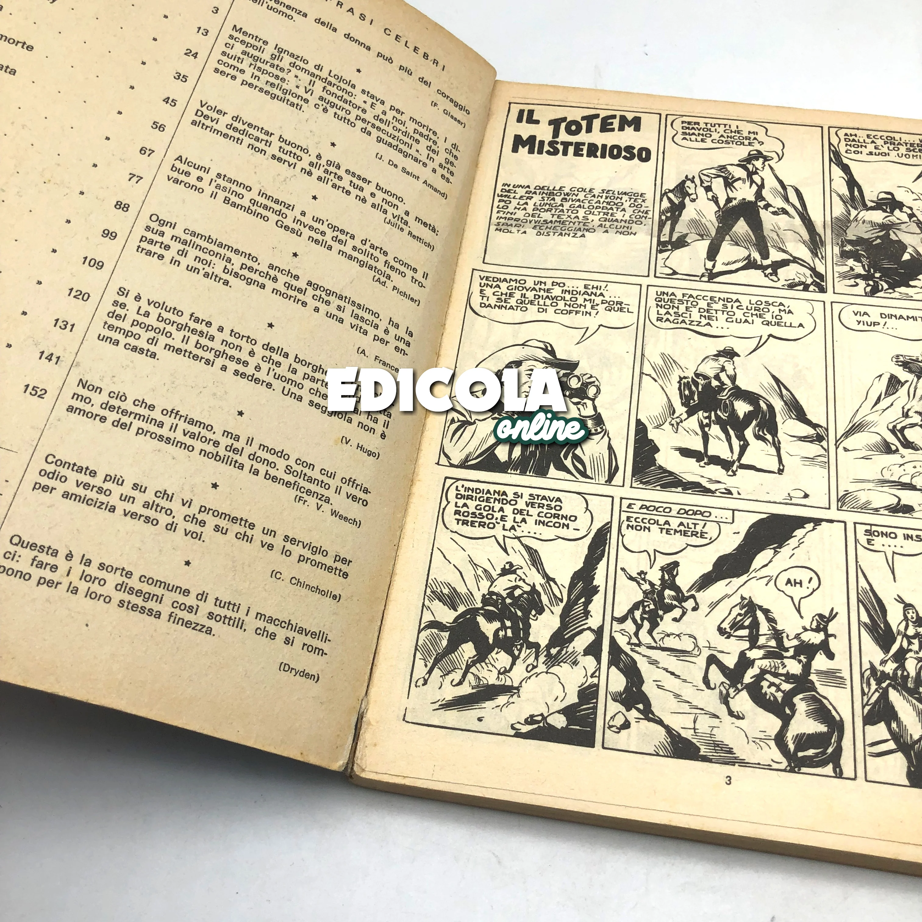Fumetto Tex Willer numero n. 1 LA MANO ROSSA Originale £ 350 Lire 1964 Aut 2926 (Ottime Condizioni) - Image 3