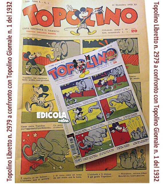 Fumetto TOPOLINO 2979 Cover Variant numero 1 Anastatica 1932 da Collezione Raro - Image 2