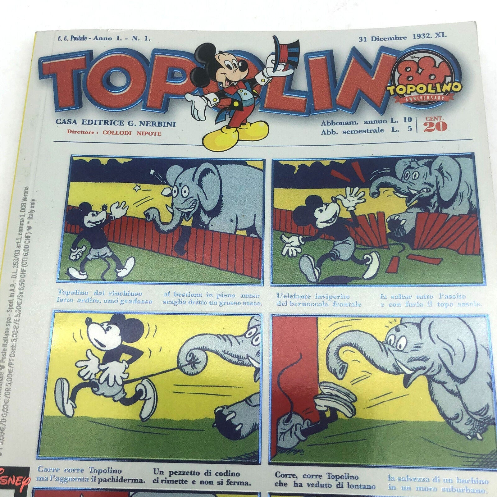 Fumetto TOPOLINO 2979 Cover Variant numero 1 Anastatica 1932 da Collezione Raro - Image 4