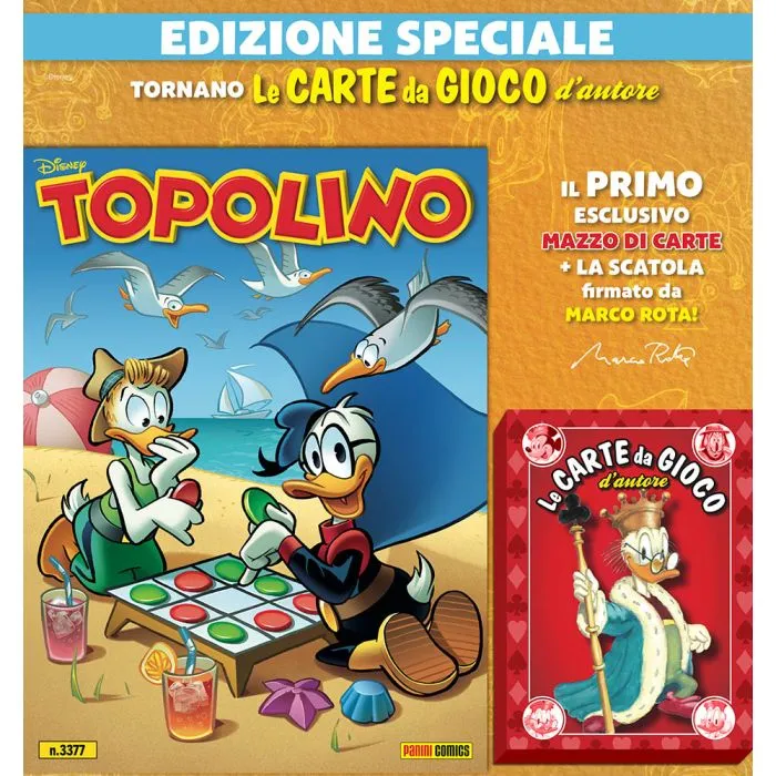 Fumetto TOPOLINO 3377 + 3378 Sigillato Edicola da Collezione + 2x Mazzo di carte Blisterato - Image 3