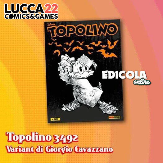 Fumetto TOPOLINO libretto n. 3492 da Collezione Variant Comics Lucca 2022 Raro