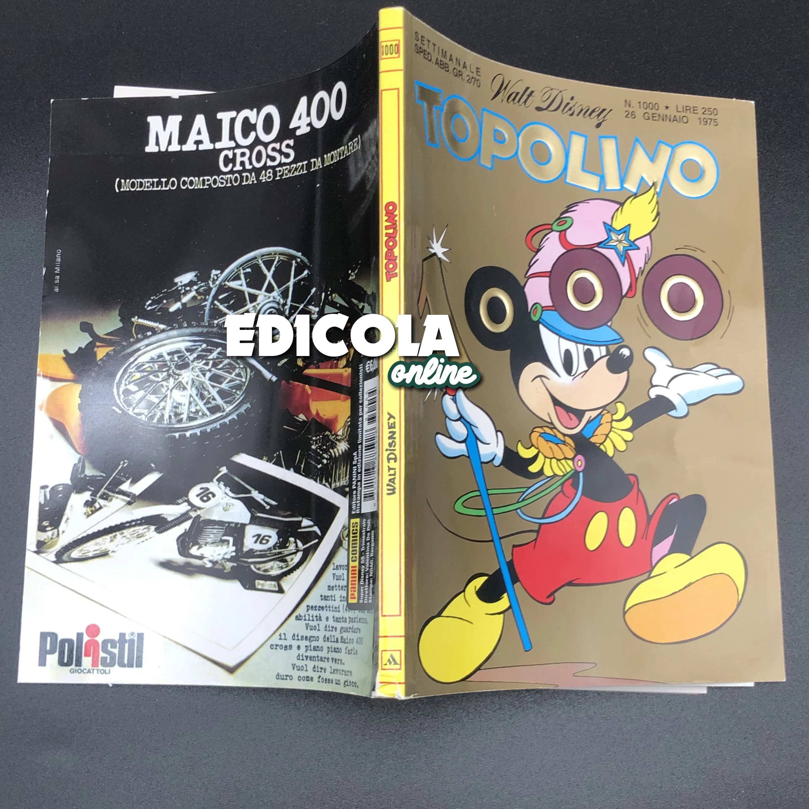 Fumetto TOPOLINO n. 1000 da Collezione Variant Oro Gold Cover Copertina Raro - Image 3