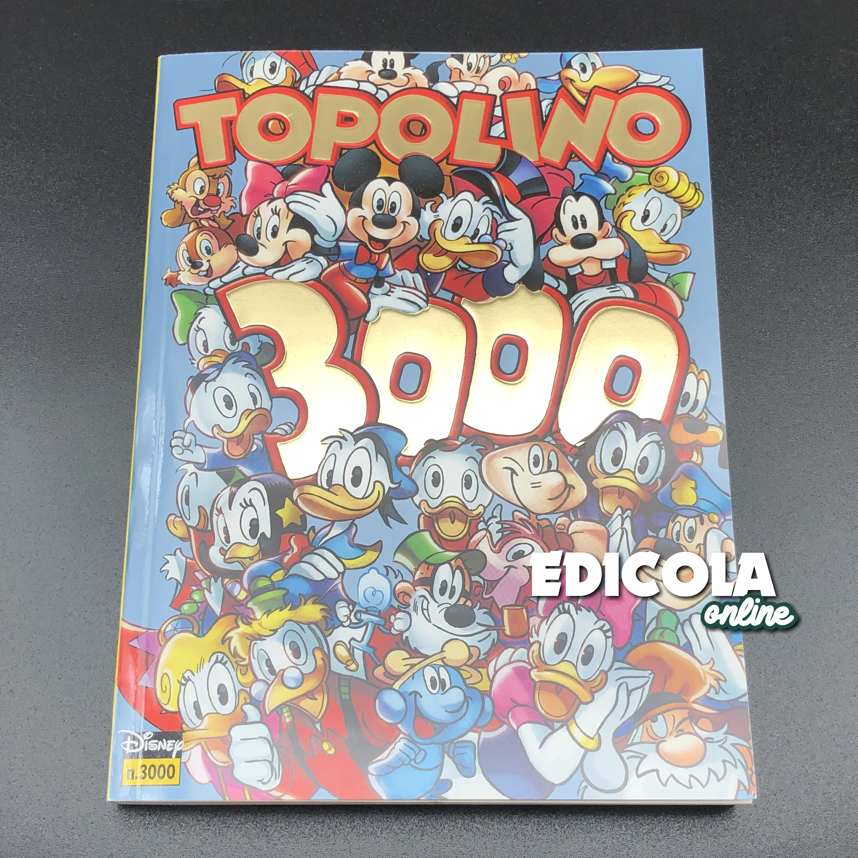 Fumetto TOPOLINO n. 3000 da Collezione Variant Oro Gold Cover Copertina Raro