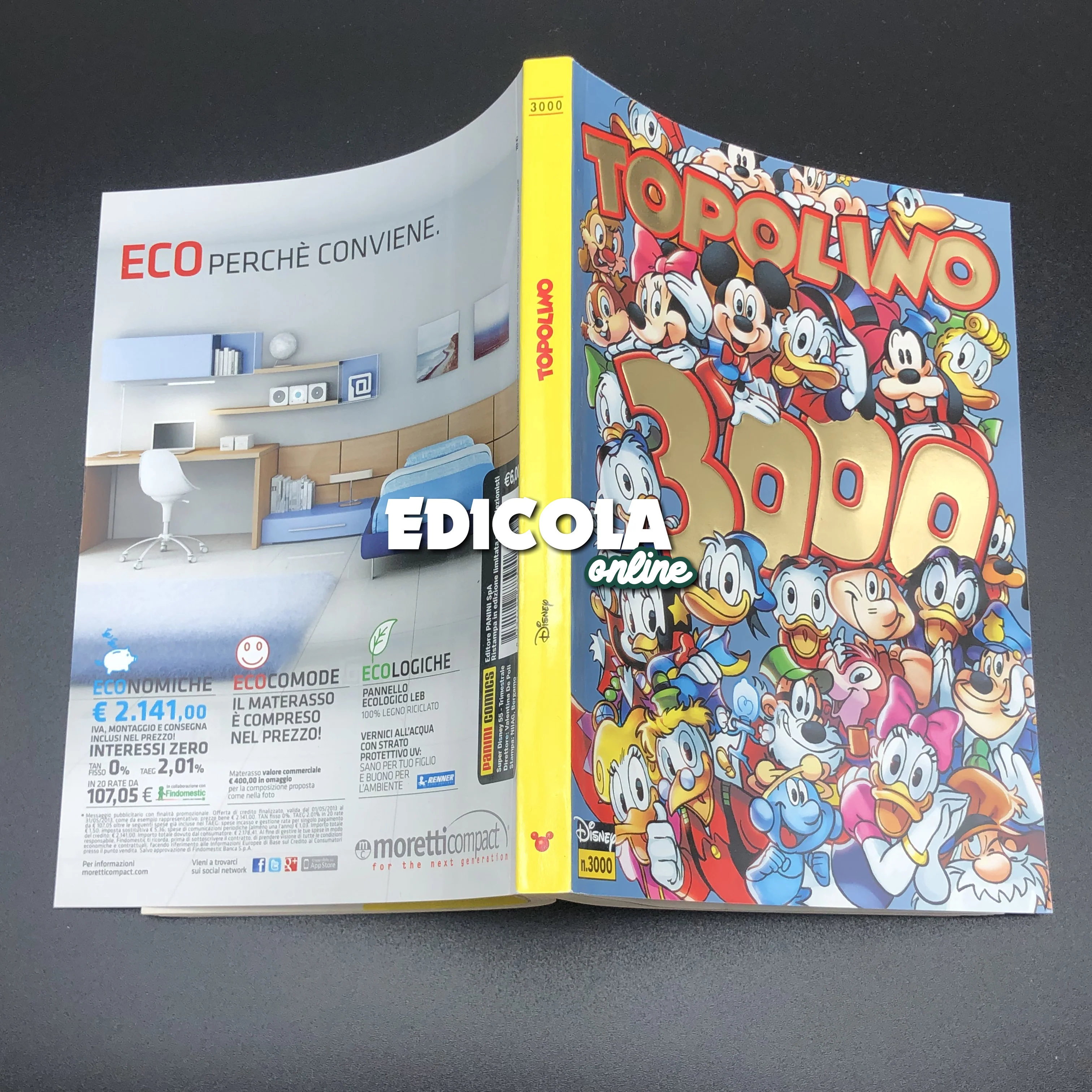 Fumetto TOPOLINO n. 3000 da Collezione Variant Oro Gold Cover Copertina Raro - Image 3
