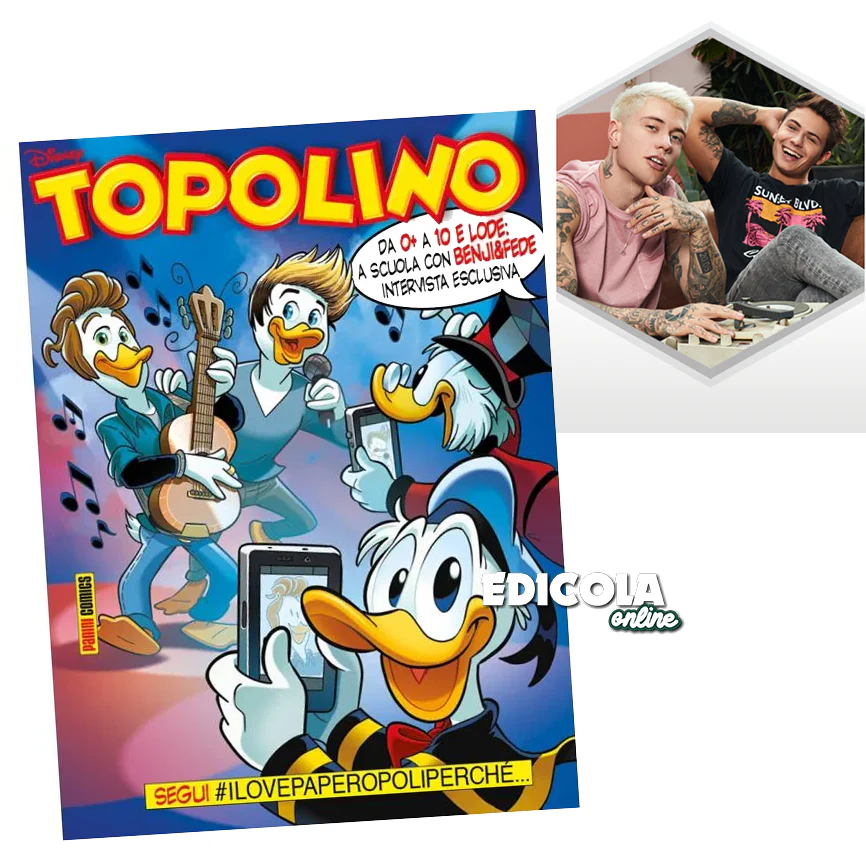 Fumetto Topolino n. 3226 (Copertina dedicata a Benji & Fede)