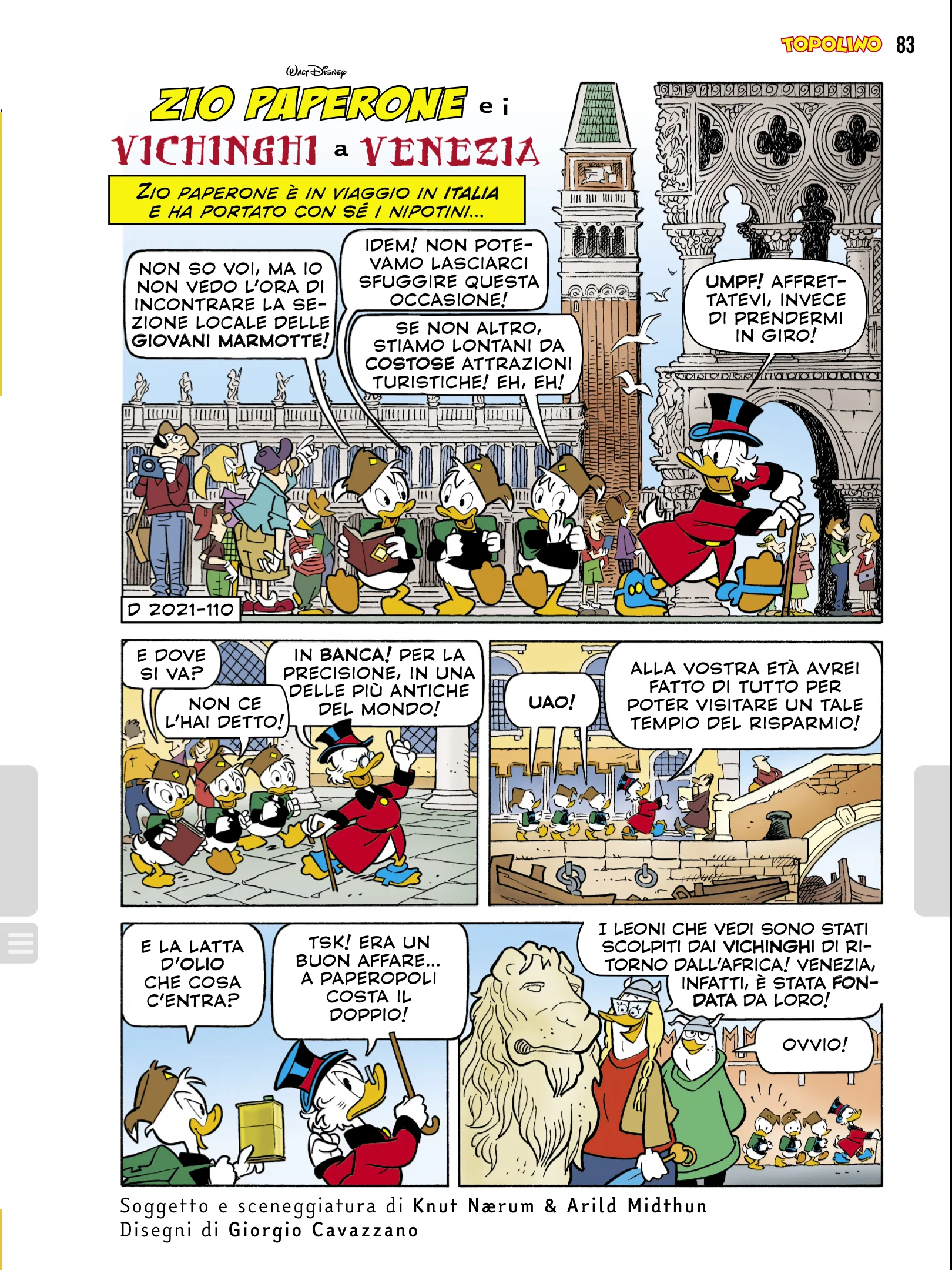 Fumetto Topolino n. 3491 (Copertina e Storia ambientata a Venezia) - Image 2