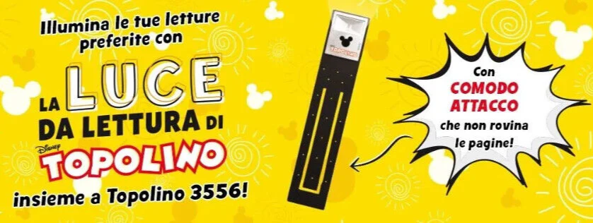 Fumetto TOPOLINO n. 3556 Variant con Gadget Lampada LUCE DA LETTURA Blisterato - Image 4