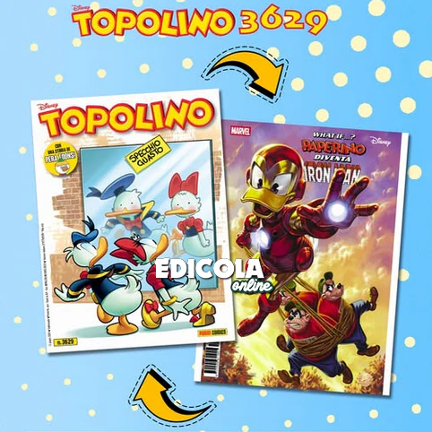Fumetto Topolino n. 3622 - Iron Man - flip cover dedicata a What if... ?