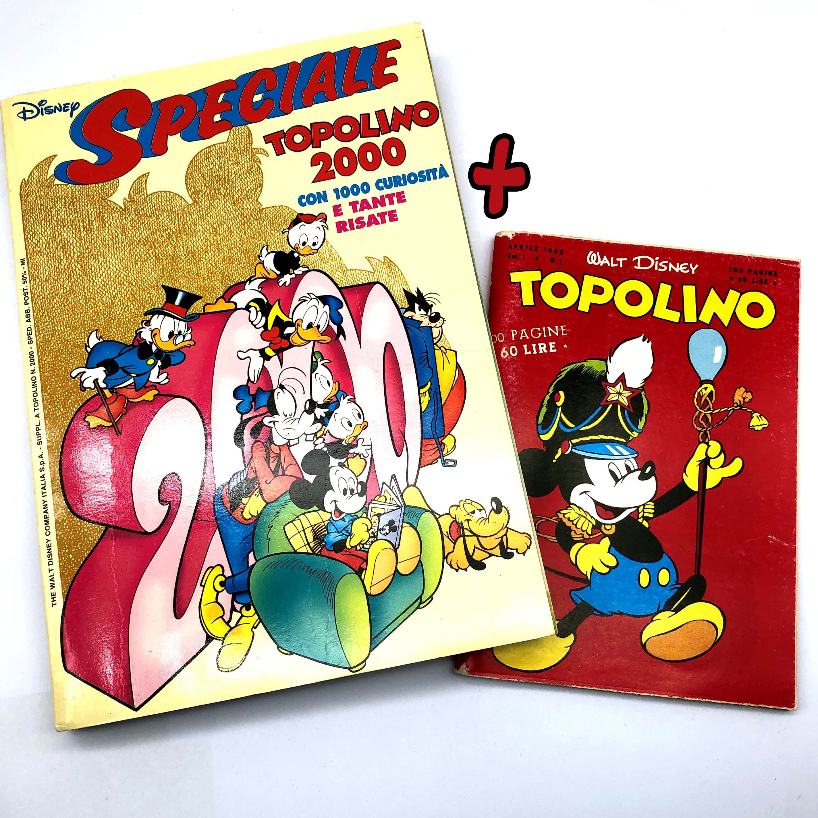 Fumetto TOPOLINO Speciale 2000 + n. 1 RISTAMPA da Collezione 60lire Vintage Raro