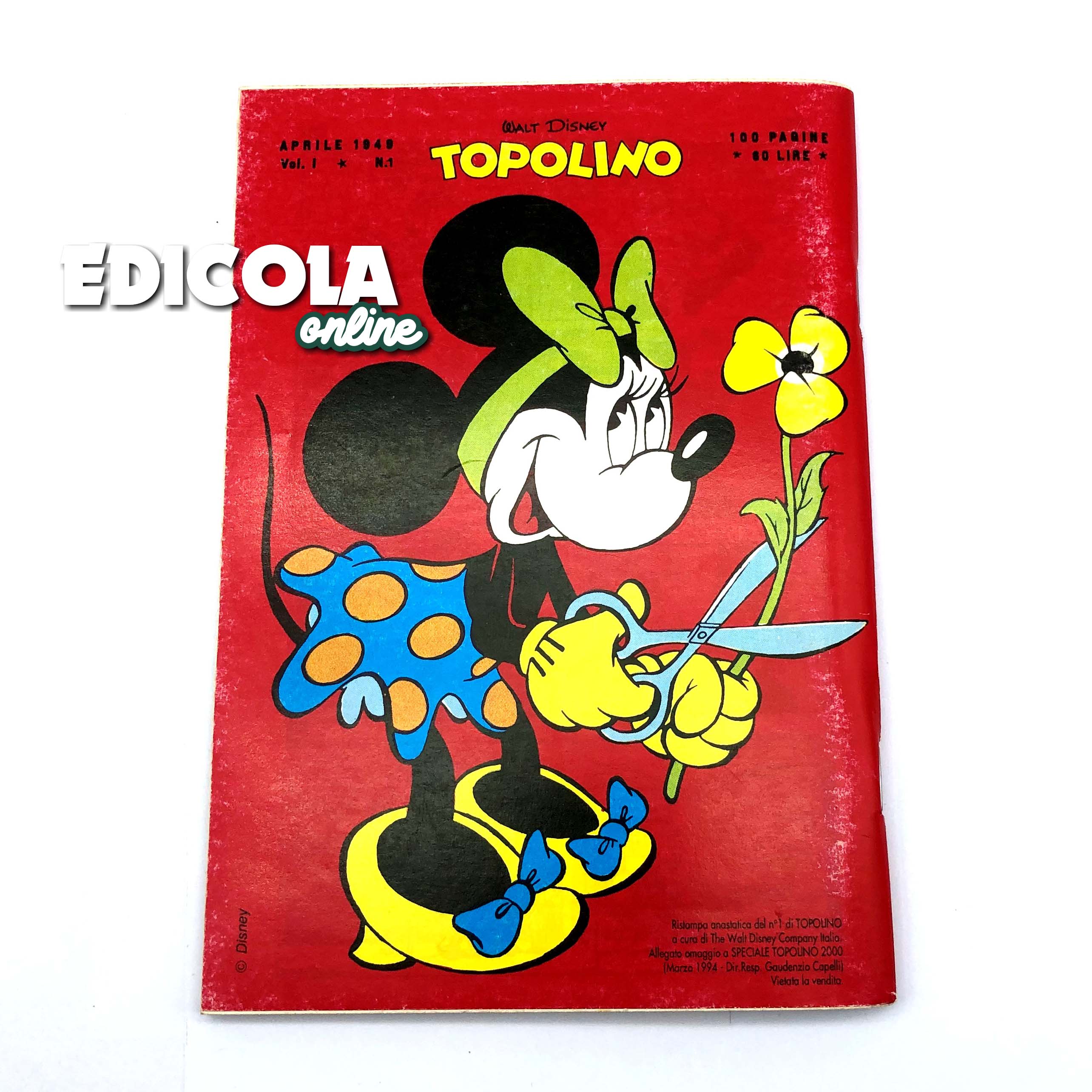 Fumetto TOPOLINO Speciale 2000 + n. 1 RISTAMPA da Collezione 60lire Vintage Raro - Image 6