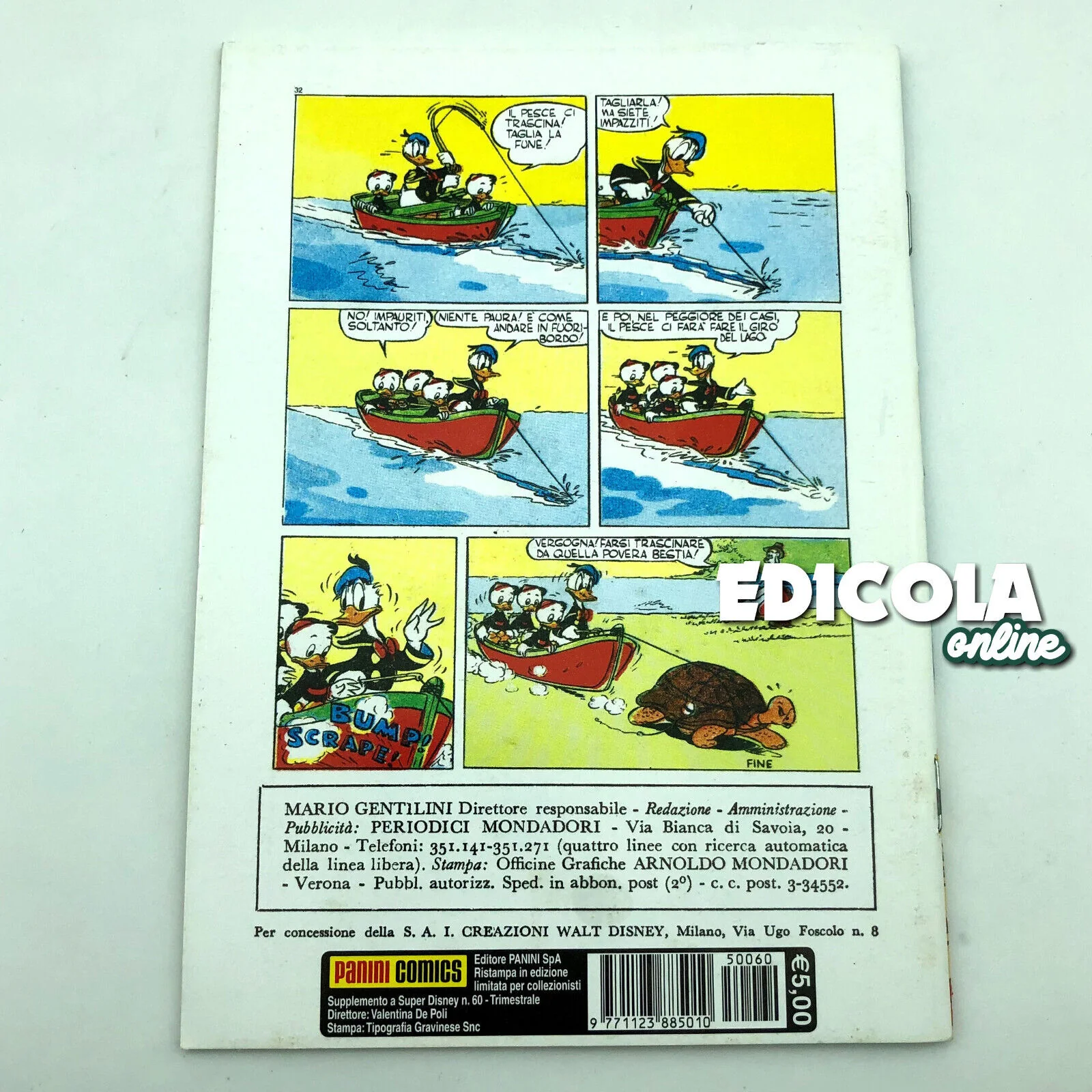 Fumetto TOPOLINO Spillato numero n. 1 RISTAMPA da Collezione 20 lire Vintage Raro - Image 2