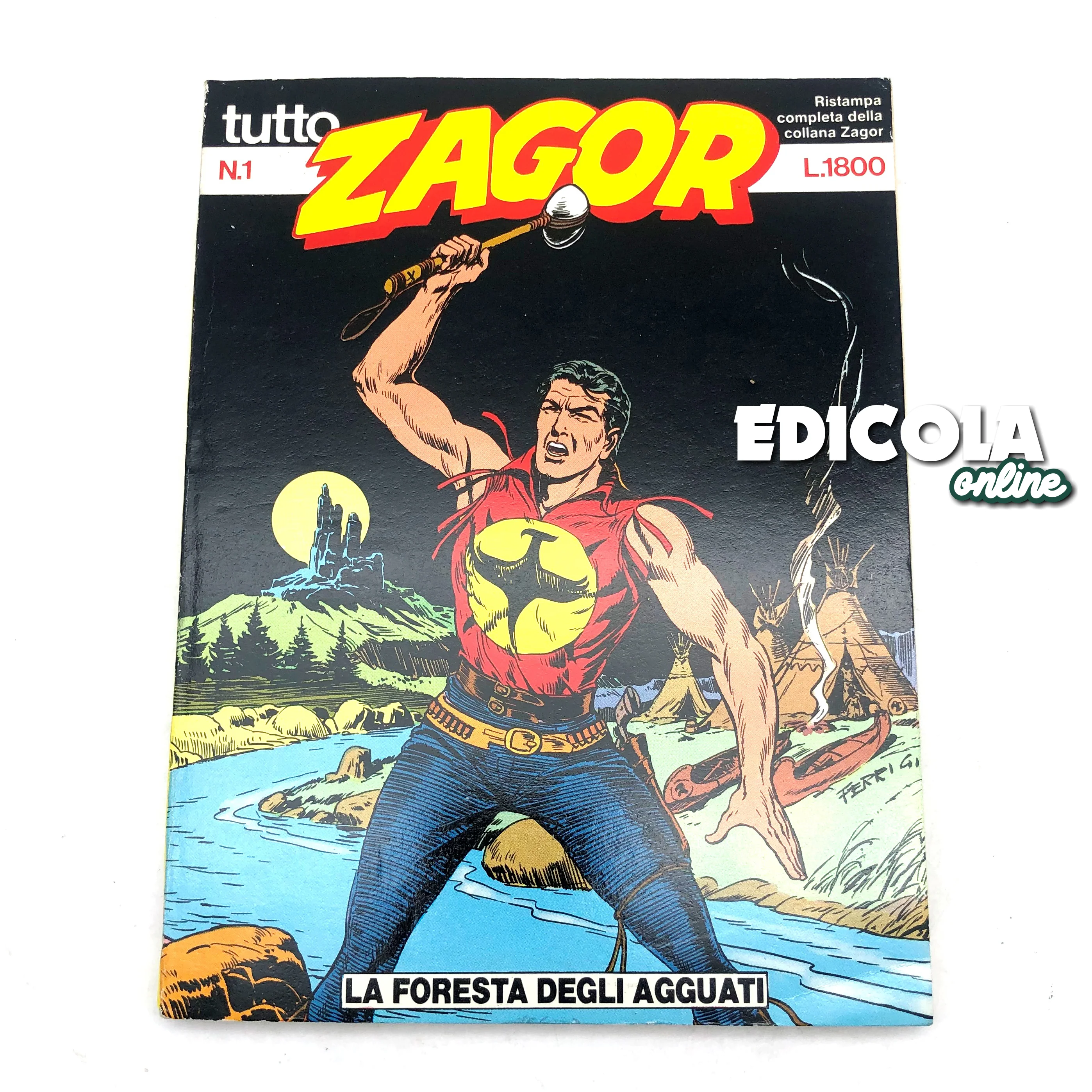 Fumetto Tutto ZAGOR La Foresta degli Agguati numero n 1 Ristampa Daim Press 1986