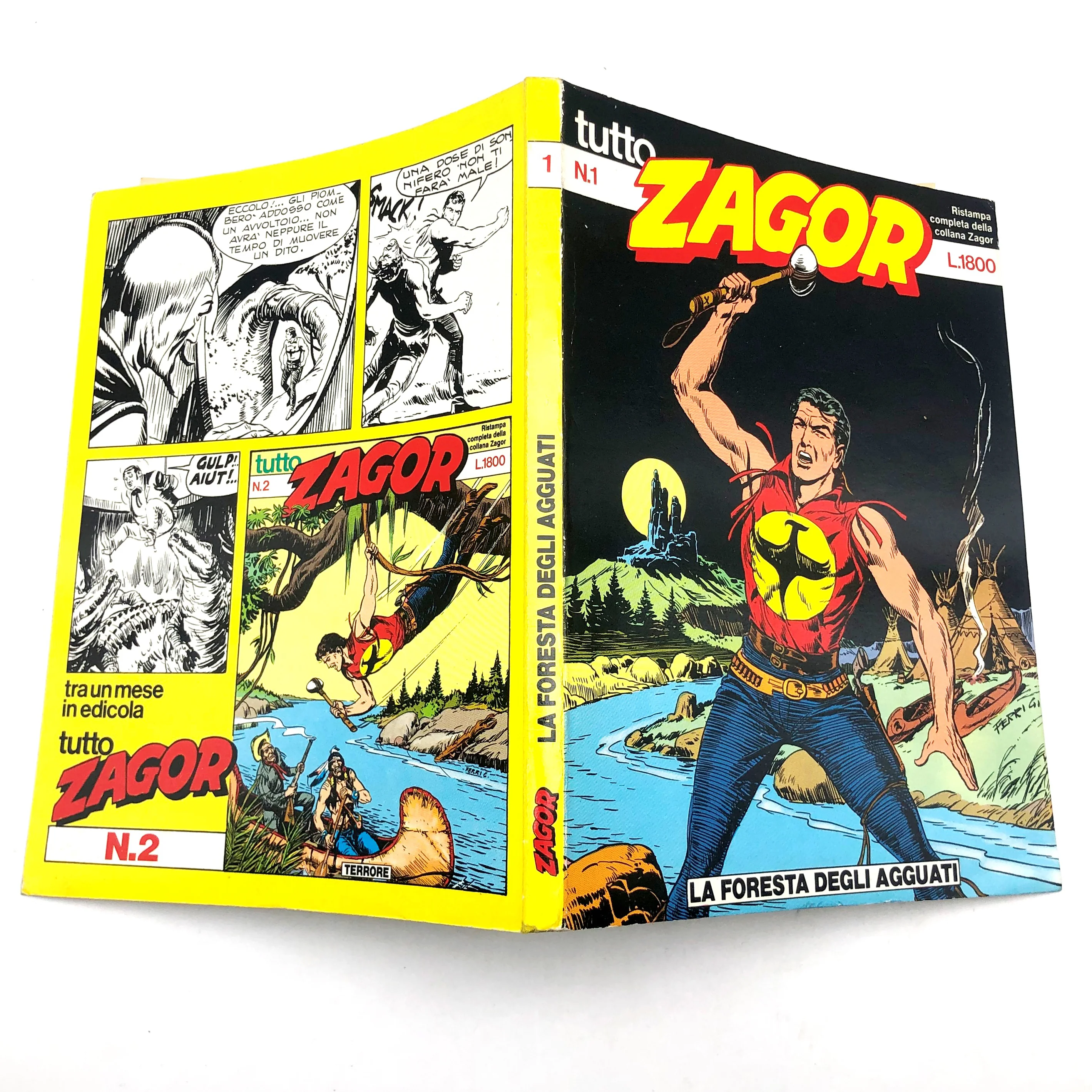 Fumetto Tutto ZAGOR La Foresta degli Agguati numero n 1 Ristampa Daim Press 1986 - Image 2