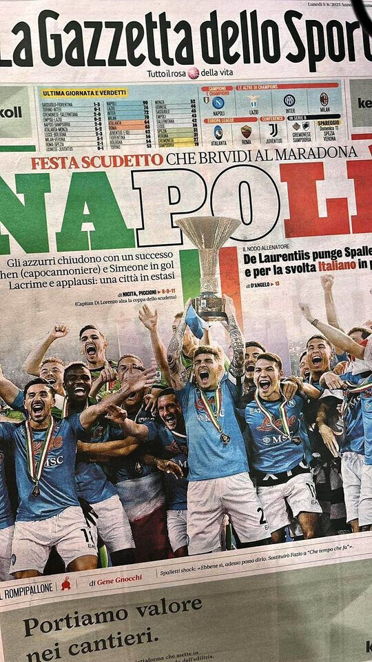 Gazzetta dello Sport Festa Scudetto Maradona Napoli 5 Giugno Campione D' Italia - Image 4