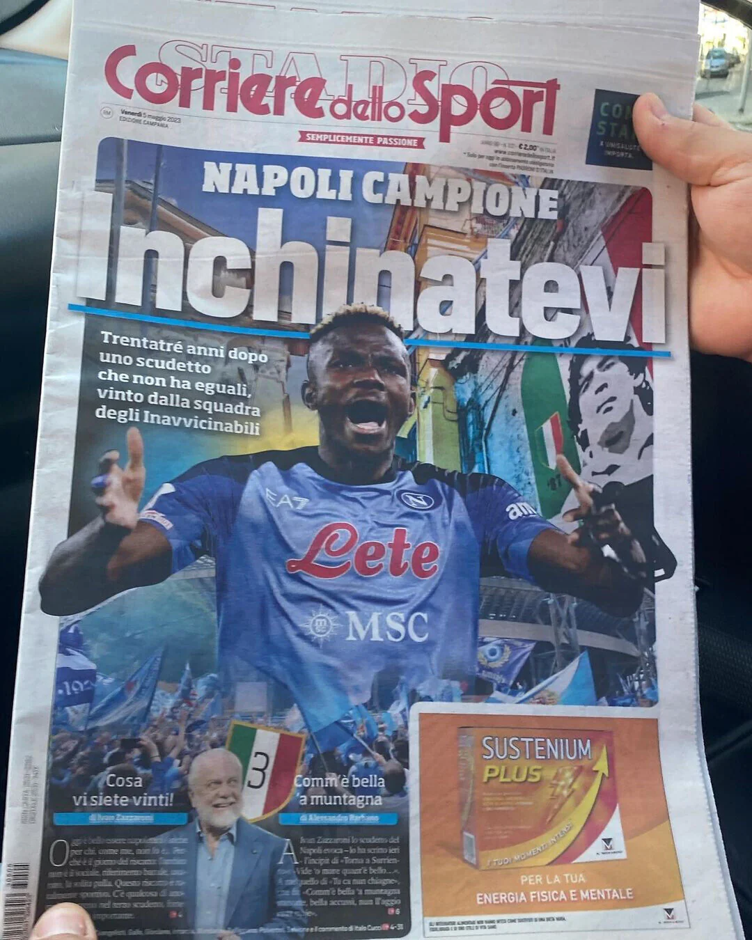 Giornale Corriere dello Sport del 5 Maggio 2023 3 Scudetto Calcio Napoli Osimhen - Image 5